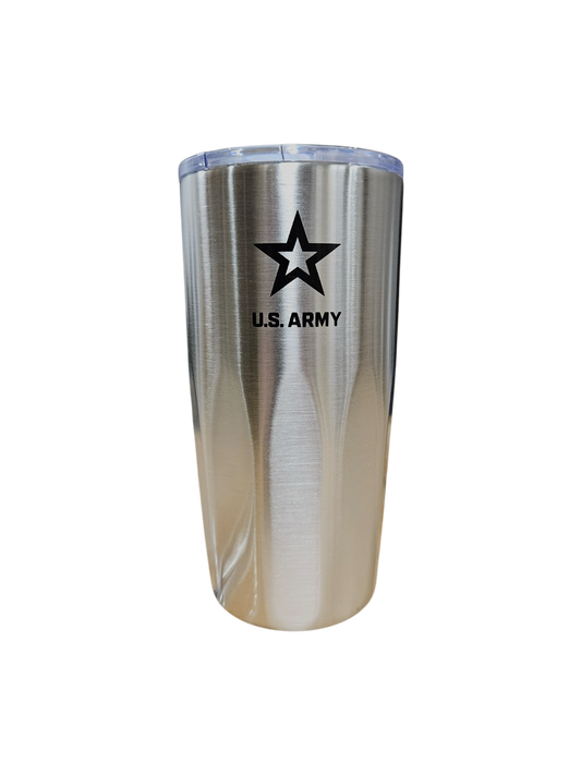 Army 20 oz Tumbler Stainless Silver