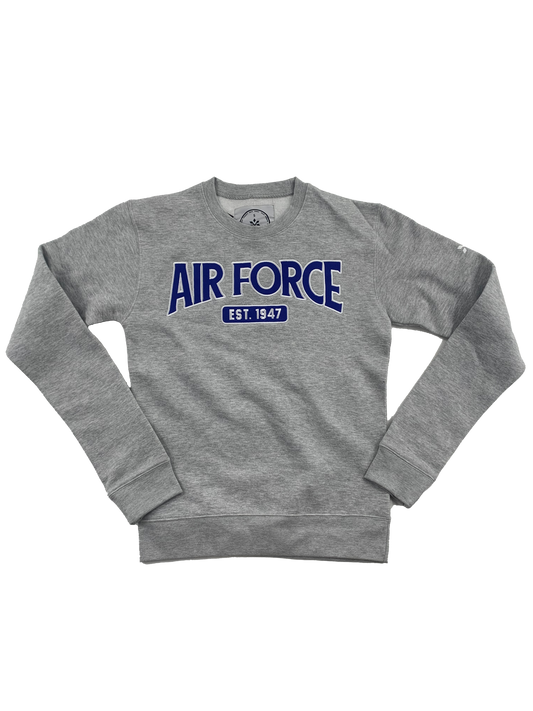 United States Air Force Grey Premium Premium Tackle Twill Crewneck