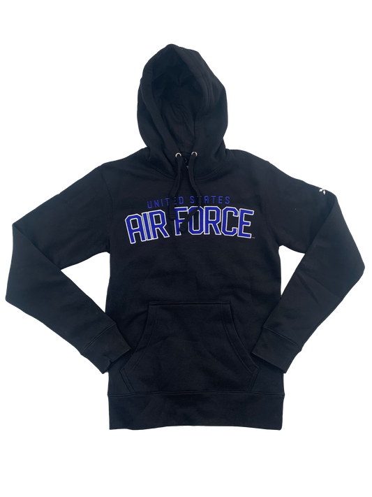 United States Air Force Black Premium Tackle Twill Hoodie