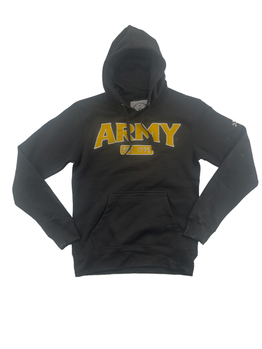 United States Army Black Premium Tackle Twill Hoodie