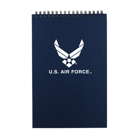 Spiral Notebook Black with Air Force Logo