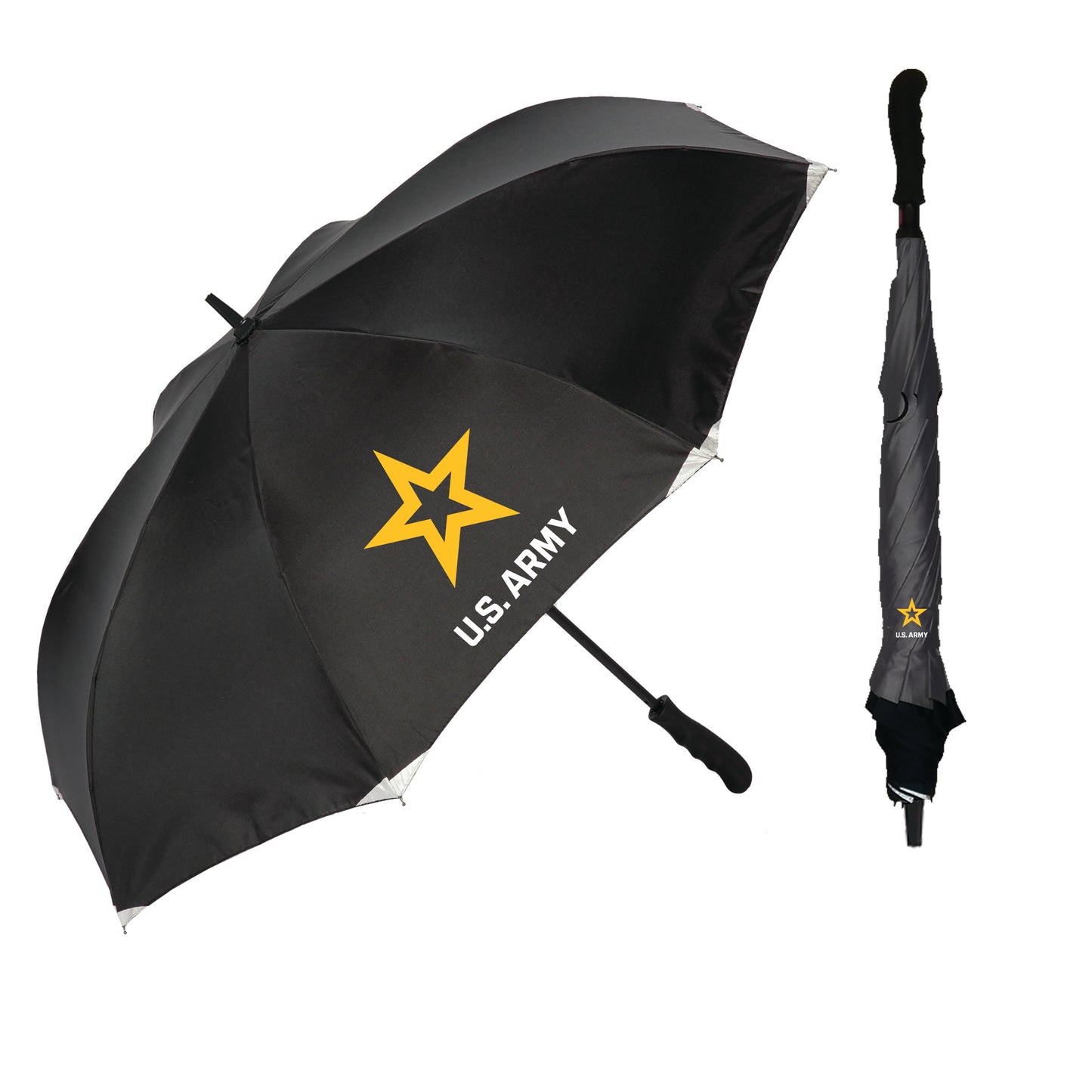 Inverted Folding Umbrella Army Black