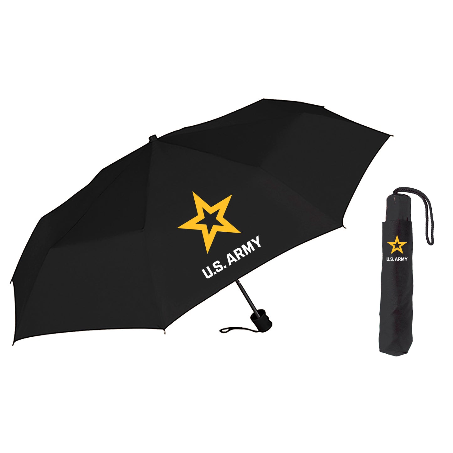 Pocket Mini Folding Umbrella Black Army