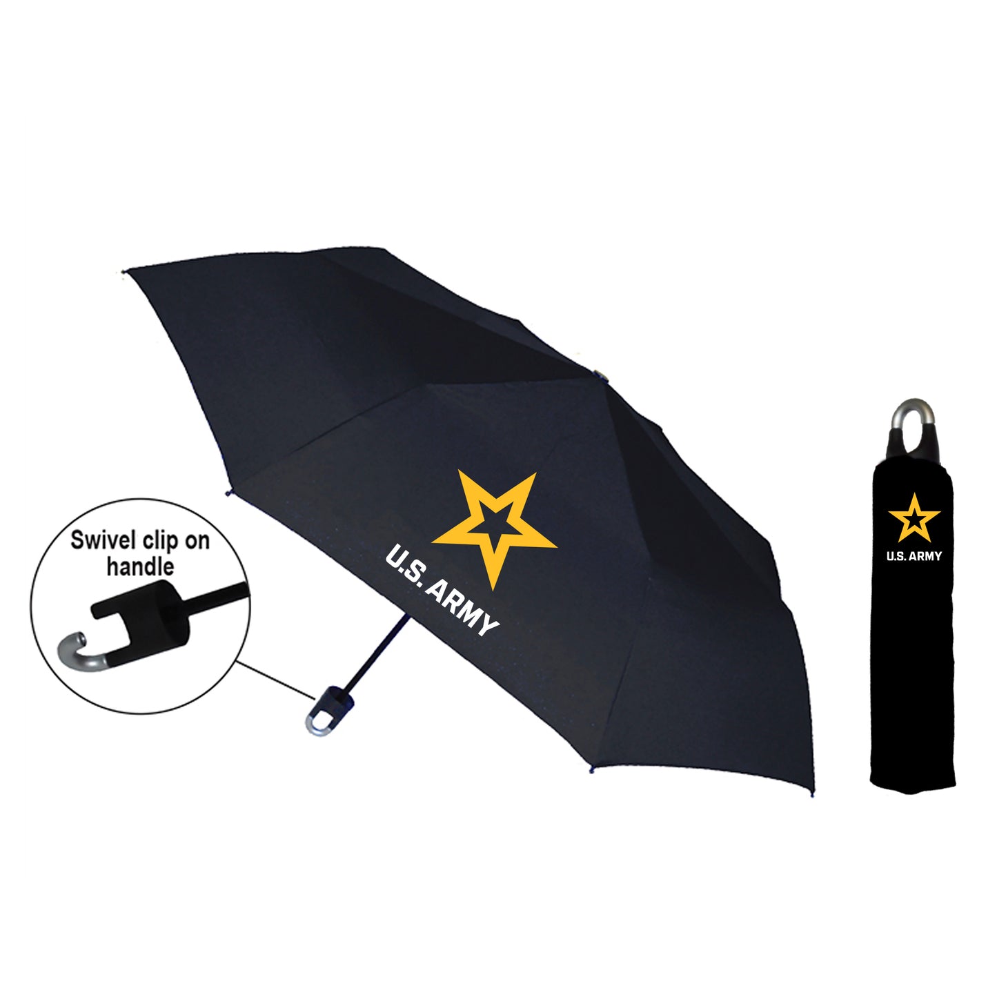 Army Polyurethene Umbrella w/ Storm Clip