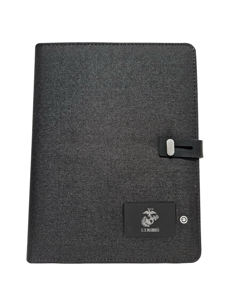 Powerbank Organizer Padfolio with Phone Charger United States Marine Corps