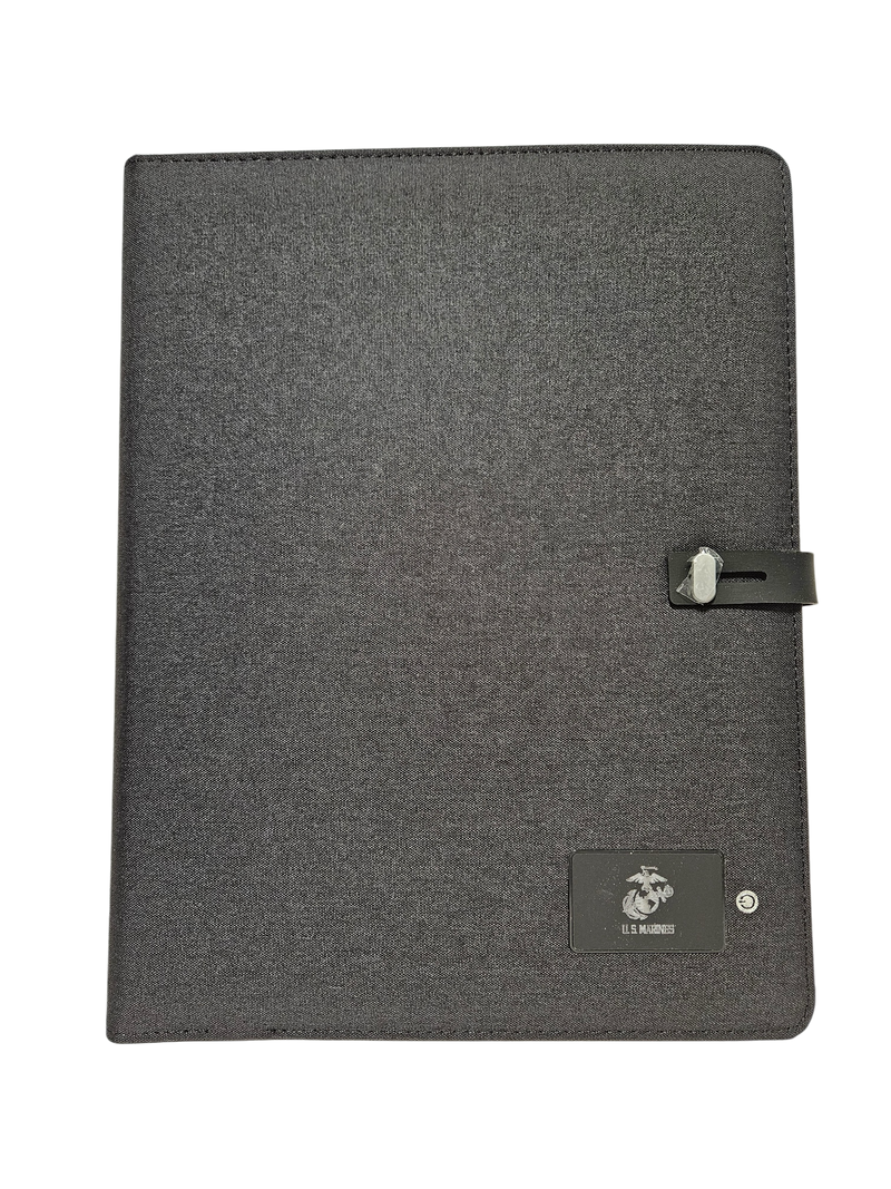 Powerbank Folder with USB Port Phone Charger Marine Corps Black