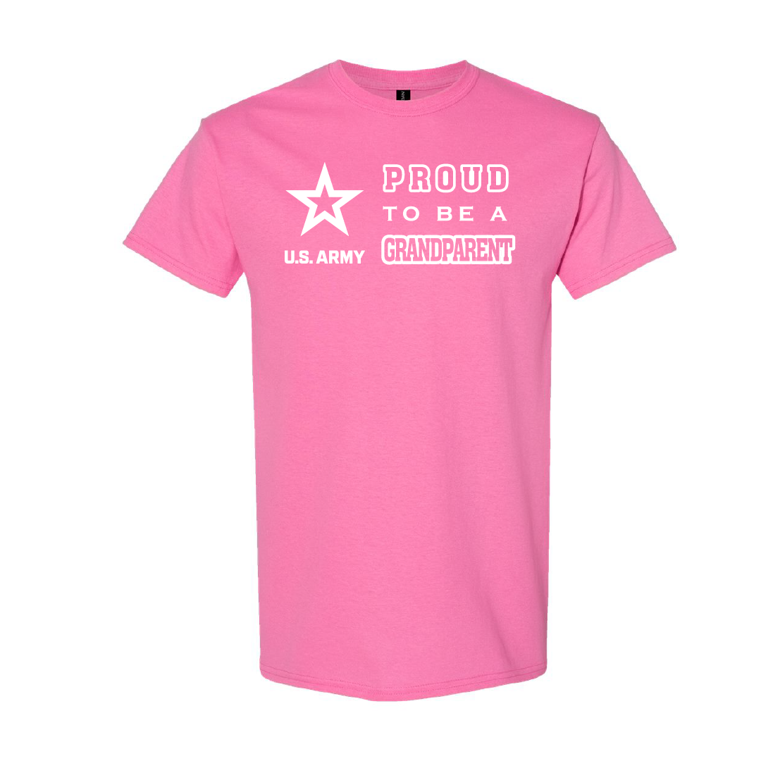 Military Cotton T-Shirt - Proud to Be Army Grandparent