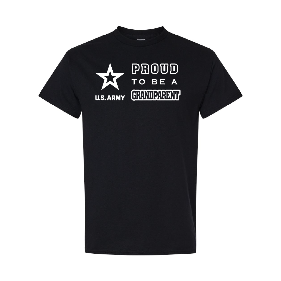 Military Cotton T-Shirt - Proud to Be Army Grandparent