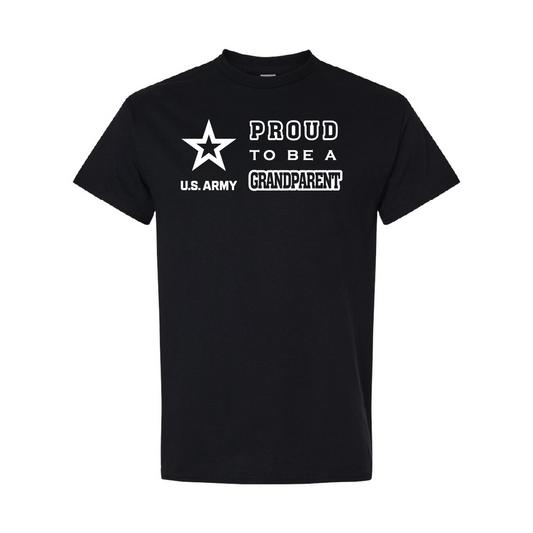 Military Cotton T-Shirt - Proud to Be Army Grandparent