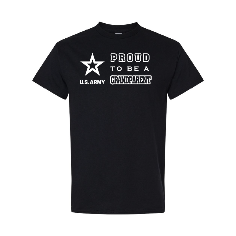 Military Cotton T-Shirt - Proud to Be Army Grandparent