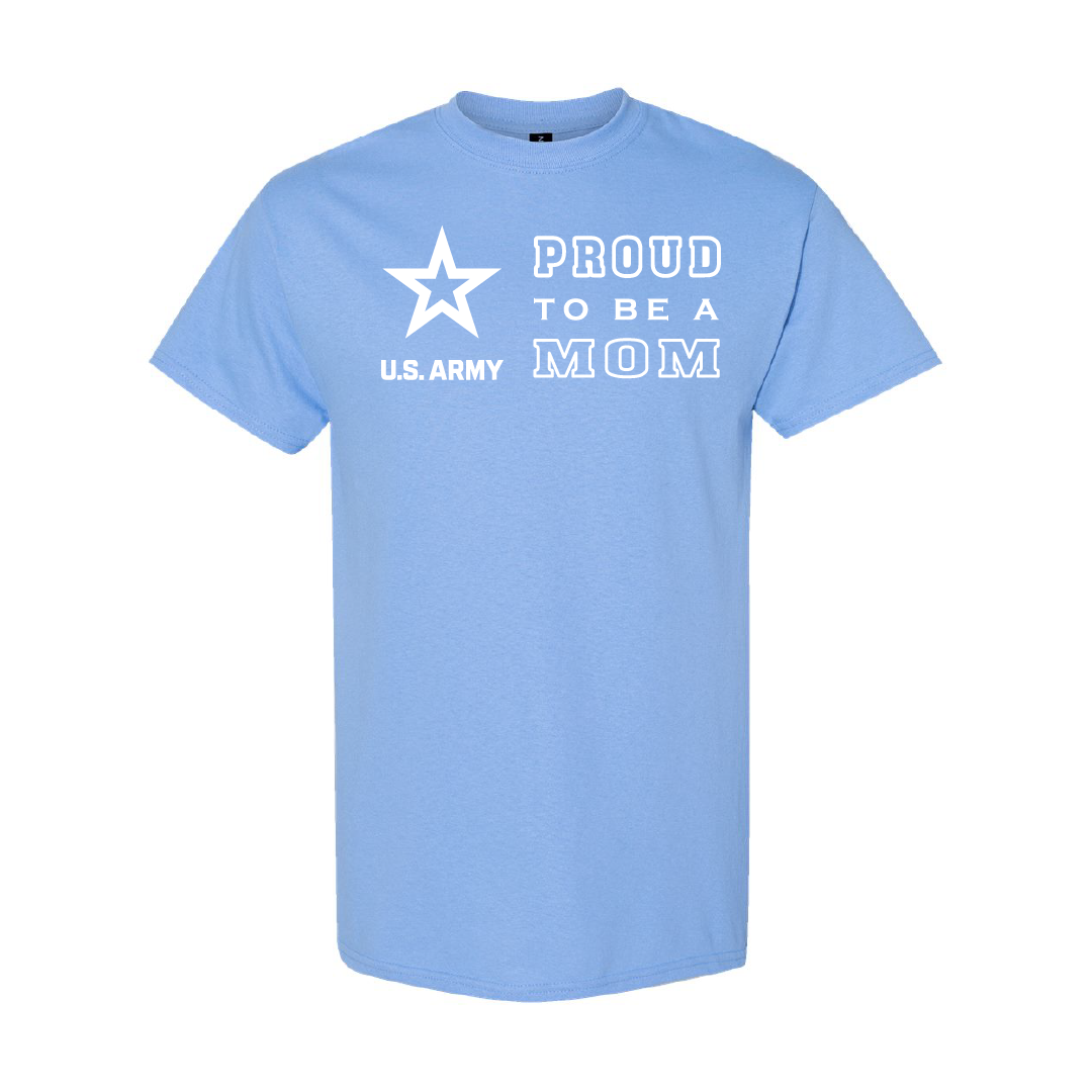 Military Cotton T-Shirt - Proud to Be Army Mom