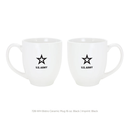 Bistro Mug New U.S. Army logo White