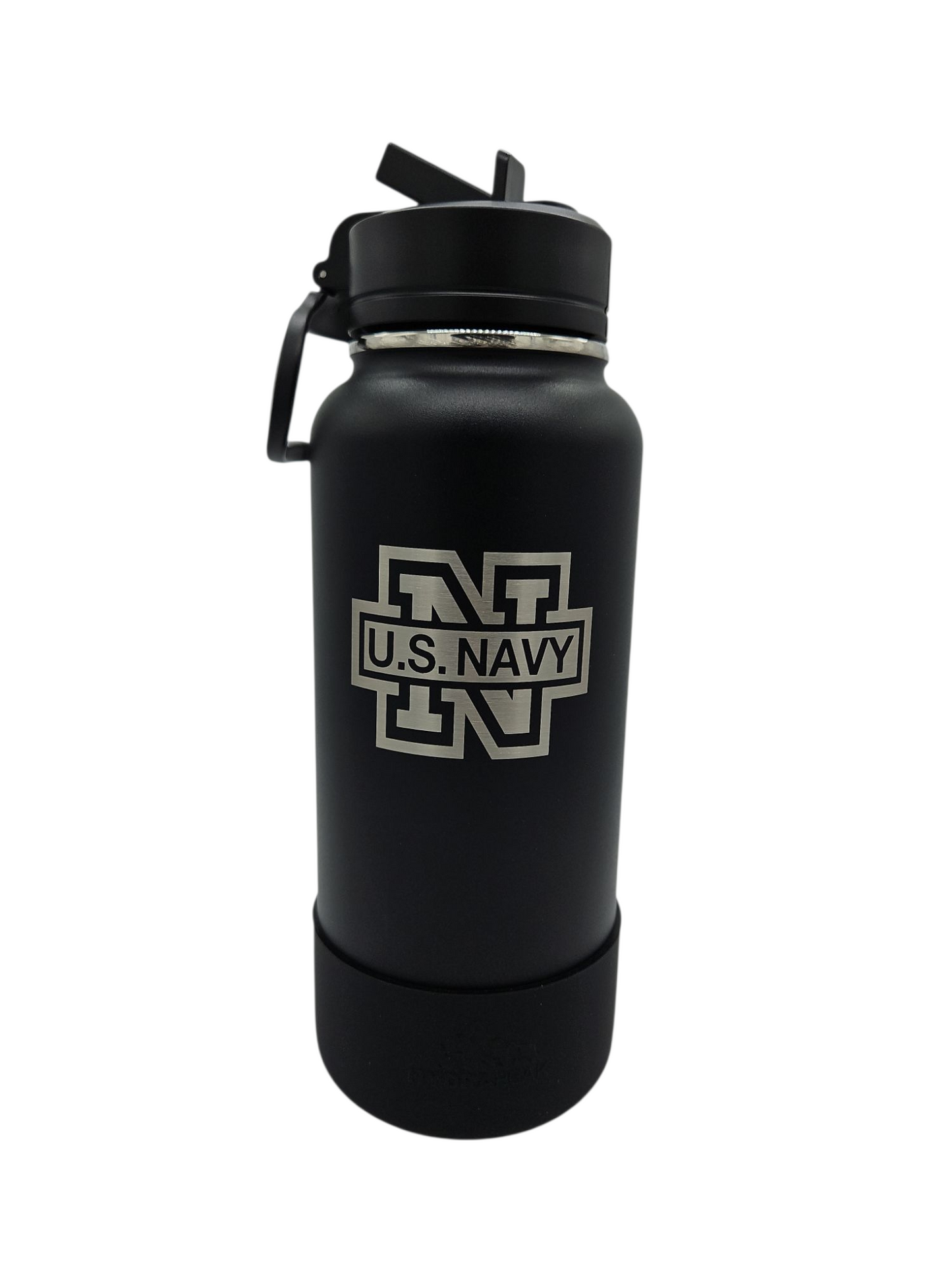 US Navy 32 oz Chug Sportboot bottle w/ matching lid & rubber boot