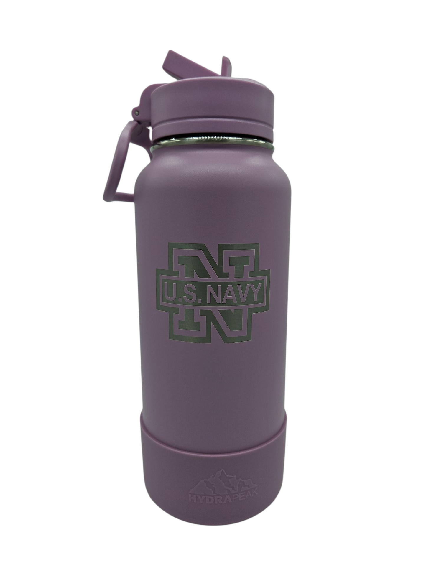 US Navy 32 oz Chug Sportboot bottle w/ matching lid & rubber boot