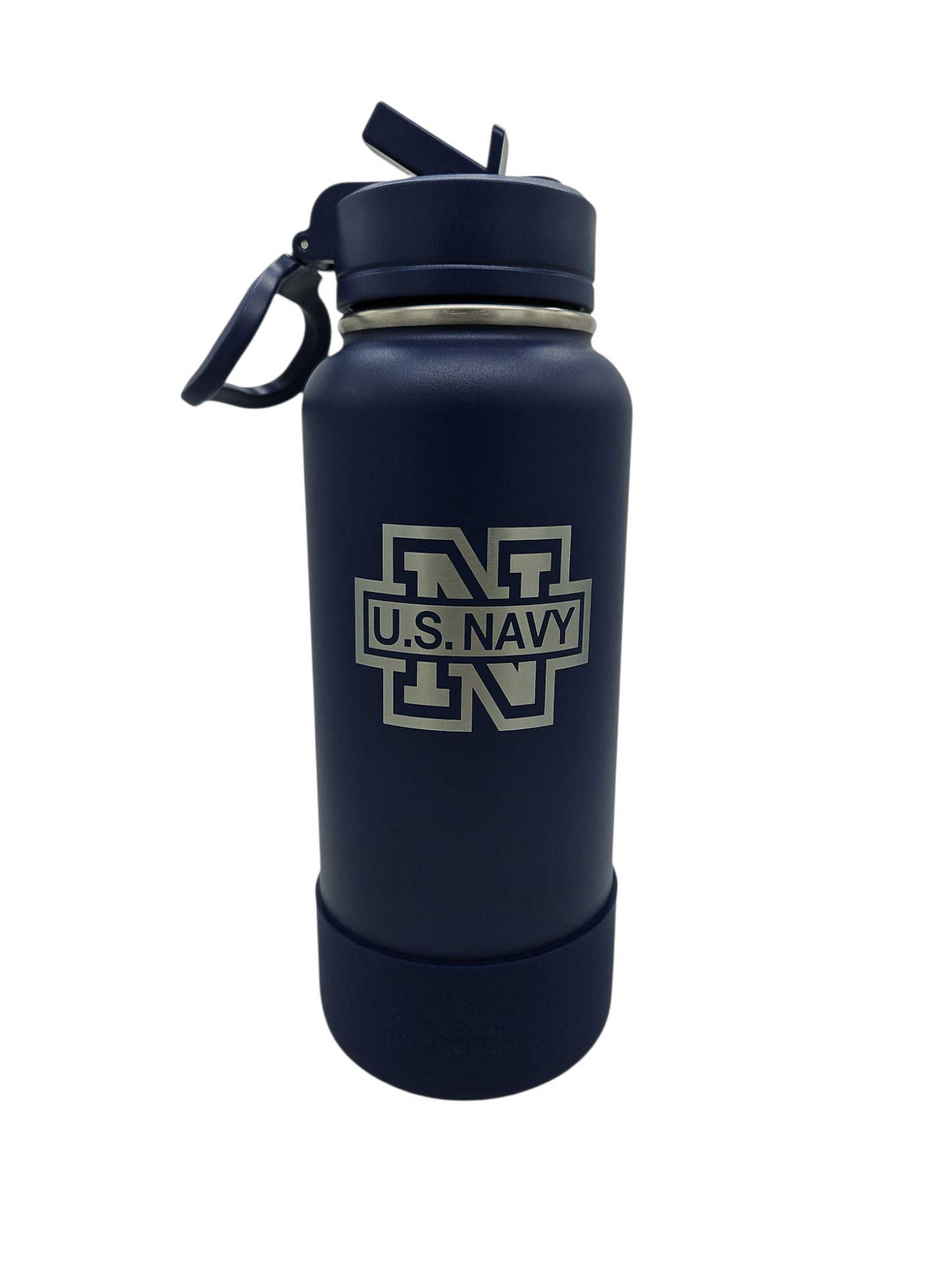 US Navy 32 oz Chug Sportboot bottle w/ matching lid & rubber boot