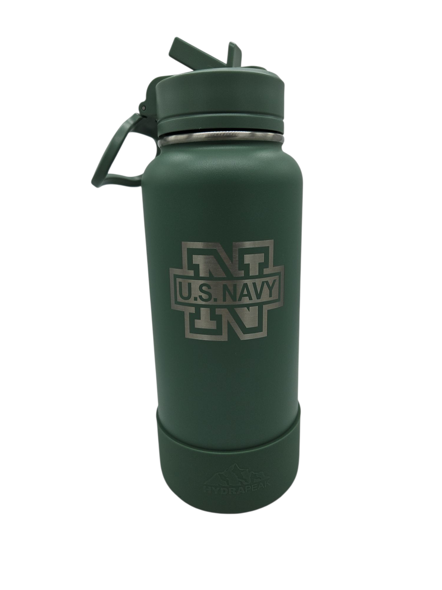 US Navy 32 oz Chug Sportboot bottle w/ matching lid & rubber boot