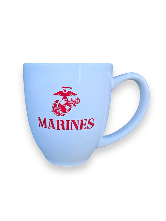 Bistro Mug U.S. Marine Corps White with Red