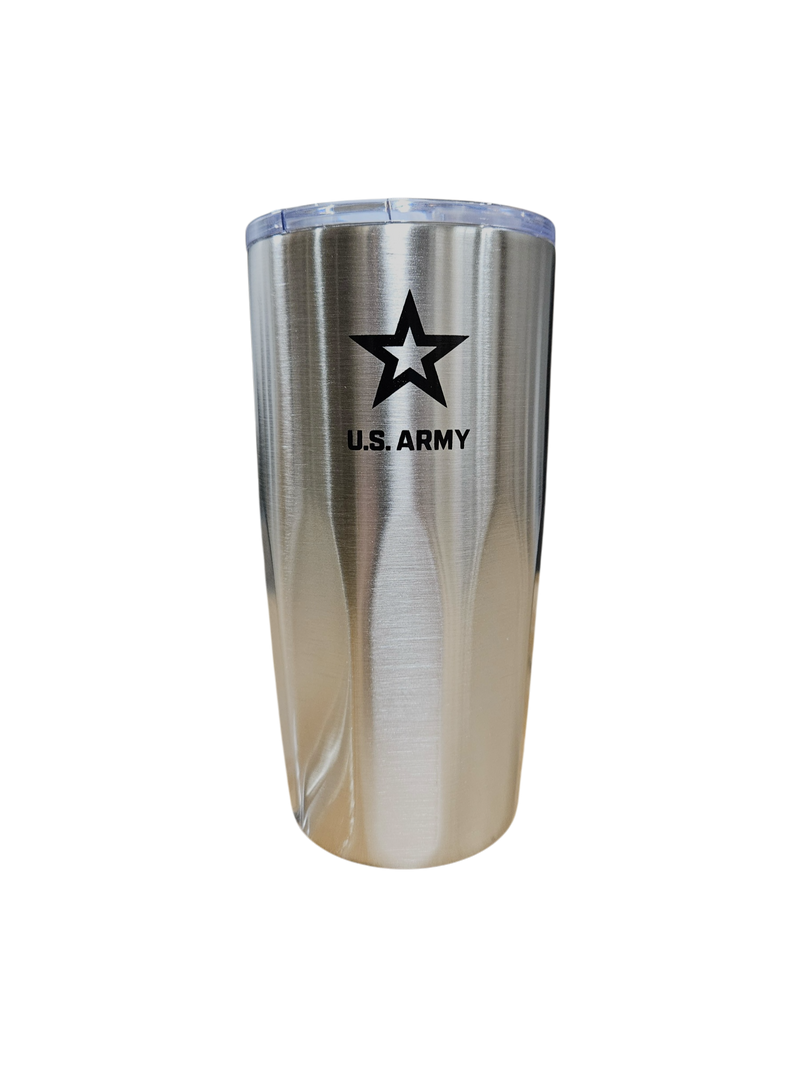 Army 20 oz Tumbler Stainless Silver