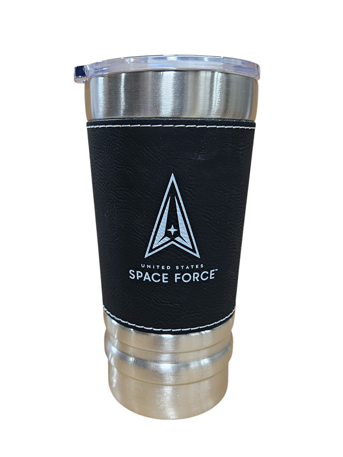 Space Force 20 OZ Stainless Steel Black Leatherette