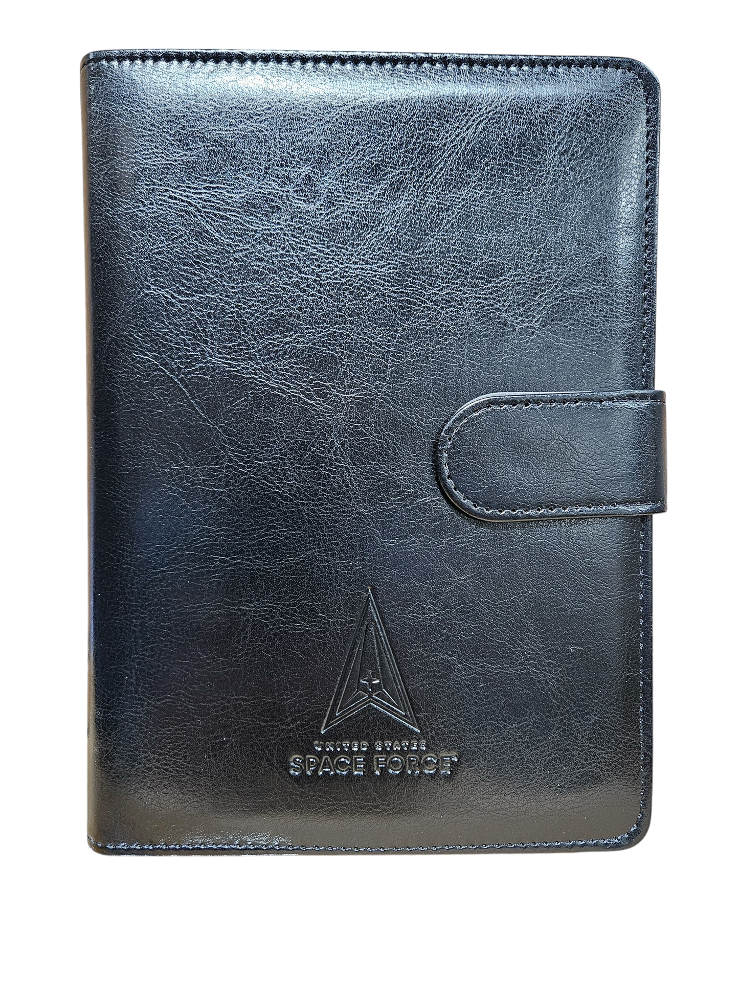 Stitched Journal Black with Debossed Space Force logo