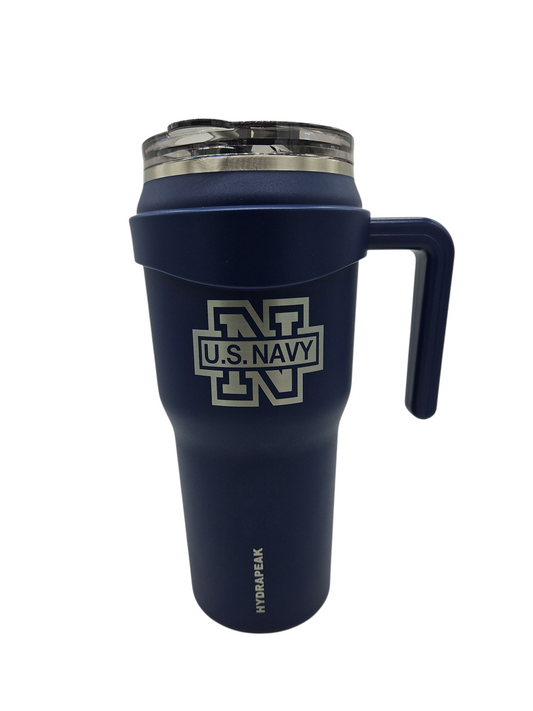 US Navy 40oz Roadster Stainless Steel Tumbler w/ Handle