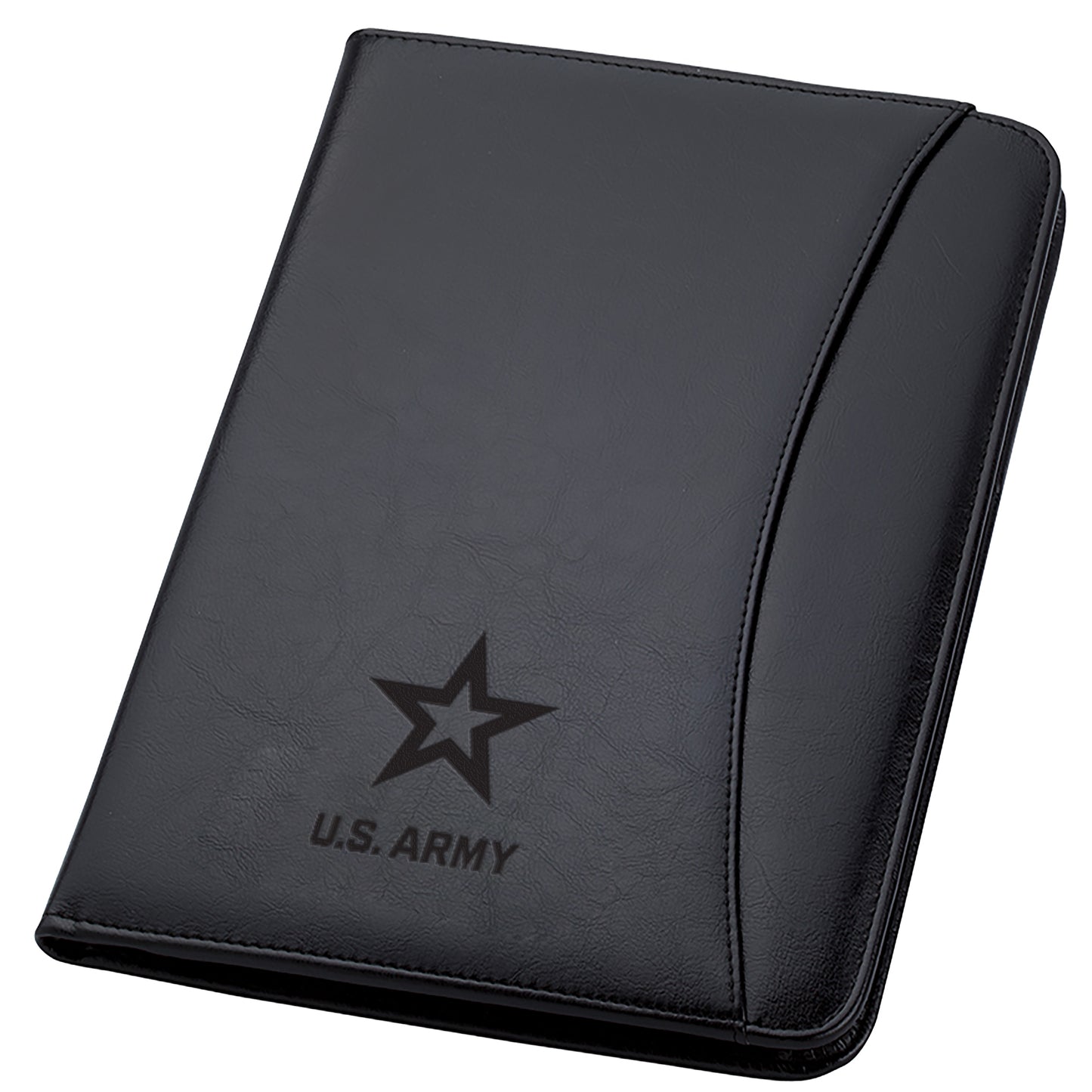 Regular Padfolio Black with Debossed Army logo