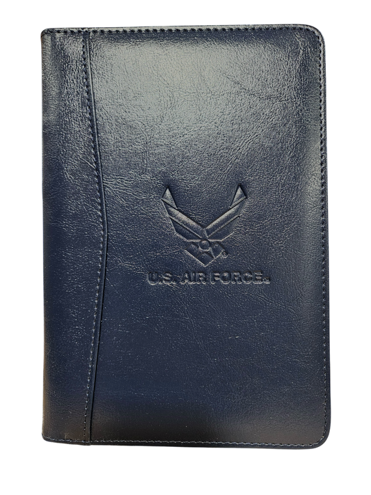 Junior Padfolio Blue with Debossed Air Force logo