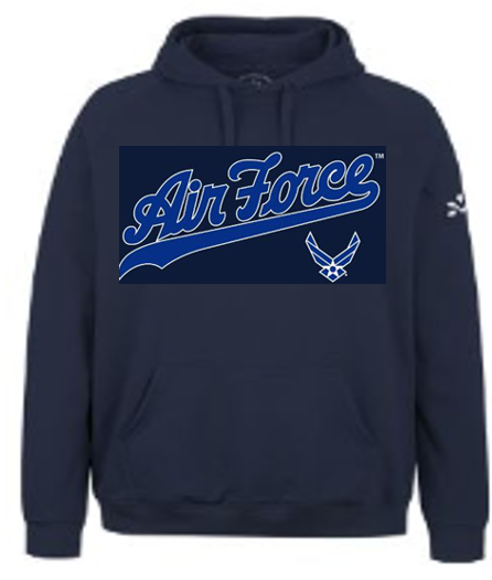 United States Air Force Premium Tackle Twill Hooded Sweatshirt - TT05-AF-Solid Navy