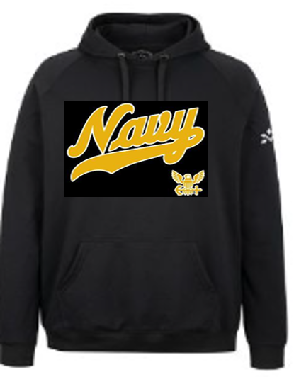 United States Navy Premium Tackle Twill Hooded Sweatshirt - TT05-NV-Black