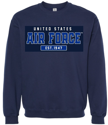 United States Air Force Premium Tackle Twill Sweatshirt - TT06-AF Solid Navy
