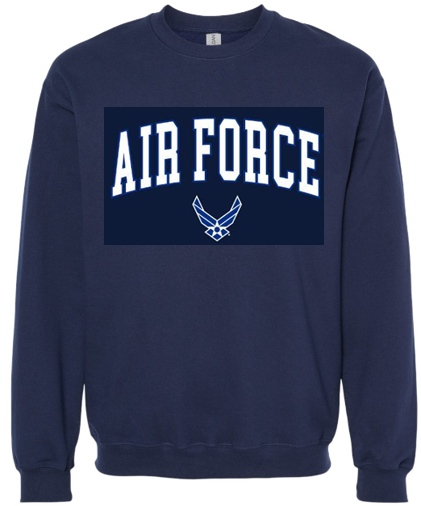 United States Air Force Premium Tackle Twill Sweatshirt - TT07-AF Solid Navy