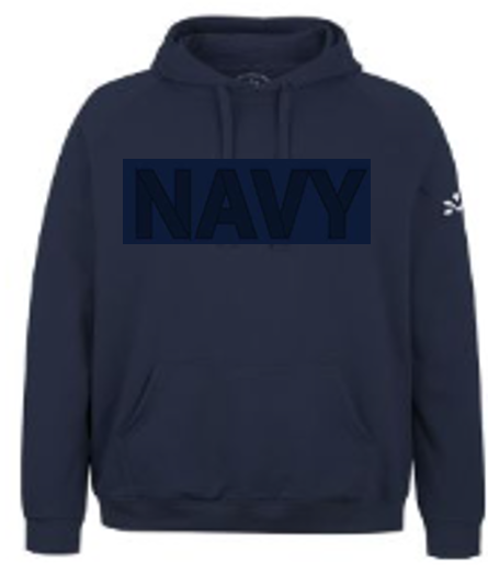 United States Navy Premium Tackle Twill Hooded Sweatshirt - TT08-NV-Solid Navy