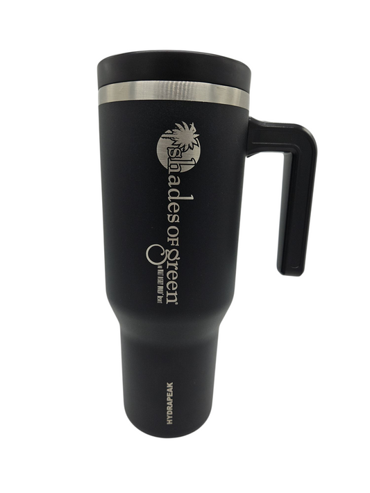 Shades of Green 40OZ Voyager Stainless Steel Tumbler w/ Handle and Straw