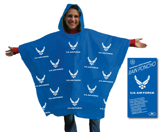 Lighweight Adult Poncho Air Force Blue