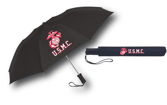 Oversized Red and White Marine Corps Umbrella