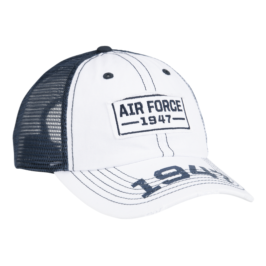 Air Force 1947 White Blue Mesh Trucker Cap