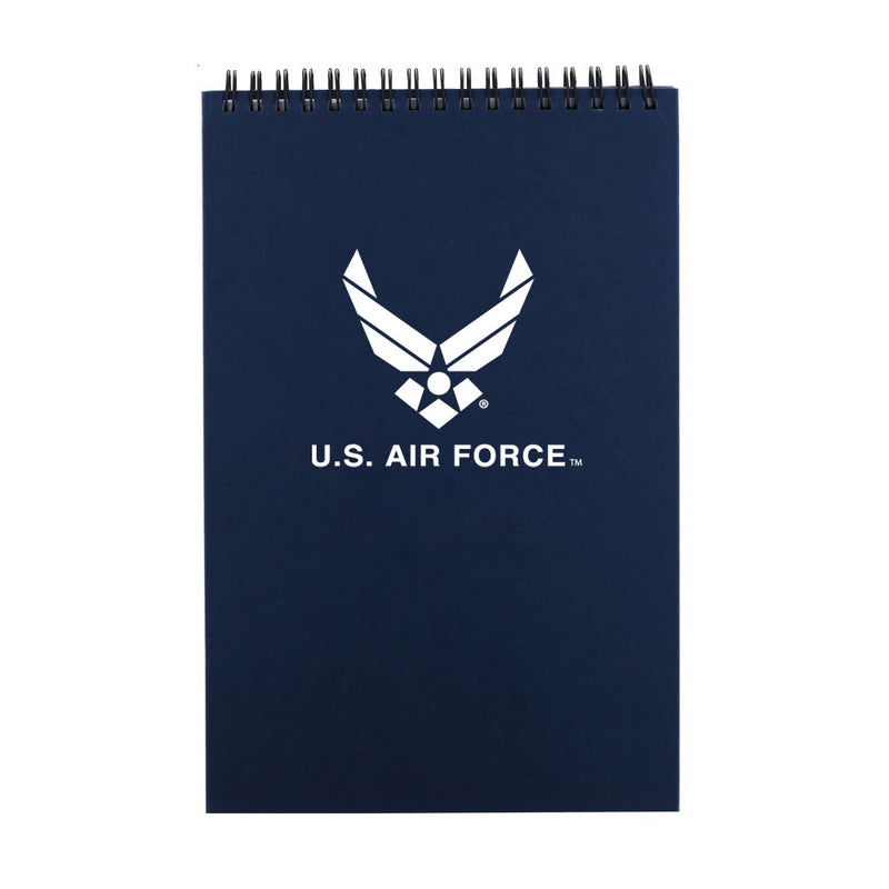 Spiral Notebook Black with Air Force Logo