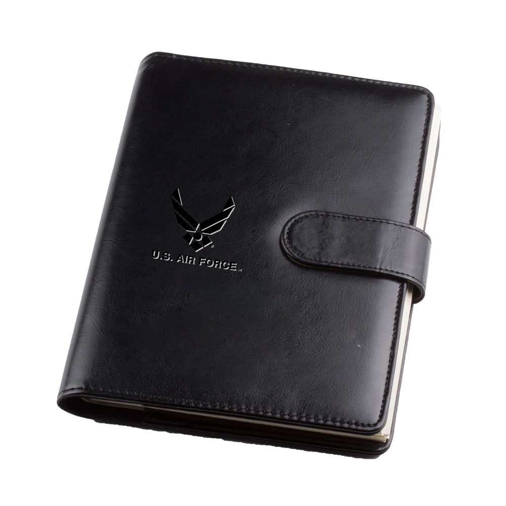 Stitched Journal Black with Debossed Air Force Logo